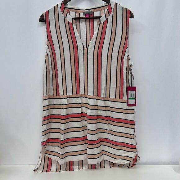 Vince Camuto Womens Sleeveless Striped Tank Top NWT - Picture 1 of 2